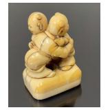 Carved ivory 1 1/2"H signature block