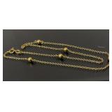 18k gold necklace with balls