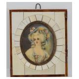 Antique Hand Painted Miniature Portrait