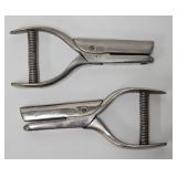 2 Pennsylvania Railroad Conductors Ticket Punches