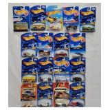 (17)Hot Wheels 1:64 Die Cast Vehicles (MIP)