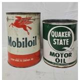 (2) Vintage Automotive Tin Litho Oil Cans