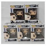 (5) Funko 007 Figures (MIB)