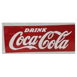 Embossed Steel Drink Coca-Cola Metal Sign 26x10"