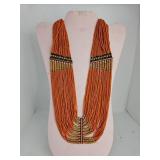 Konyak Naga Coral  Beaded Necklace