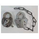 (2) Railroad Padlocks