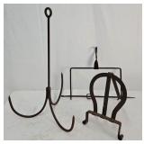 Hand Forged Iron Grapple Hook, Drying Rack  Hanger