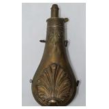 Brass and/or Copper Powder Flask w/Shell Design