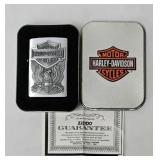 2000 Harley Davidson Zippo Lighter w/Tin + Papers