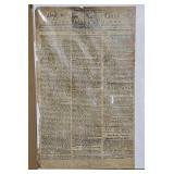 1773 Boston Gazette "Boston Tea Party" Newspaper