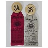 (2) 1910 New York Century Run Cycling Ribbons