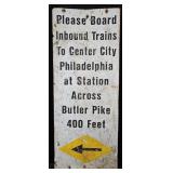 Philadelphia Train Station Boarding Location Sign