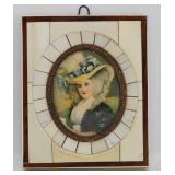 Antique Hand Painted Miniature Portrait