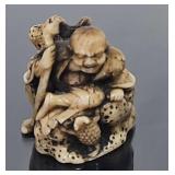 Antique Hand Carved Ivory Netsuke
