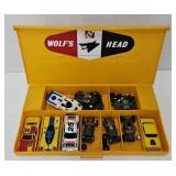 1960ï¿½s HO Slot Car Case w/Bodies & Chassis Parts