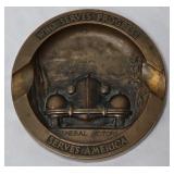 1937 General Motors Bronze Advertising Ashtray