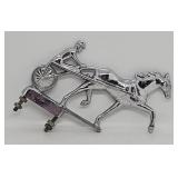 Vintage Horse + Jockey Sulky Hood Ornament