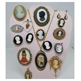 Vintage  Cameo Jewelry Collection