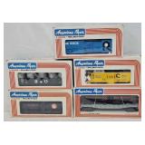 (5) American Flyer S Gauge Train Cars New in box