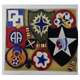 WWII Military  Patches Ribbons Pins