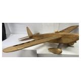 Near Complete Built Balsa Wood R/C Model Airplane