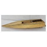 Vintage 25" Wooden R/C Model Boat Hull