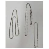 (2) Sterling Silver Necklaces & Bracelet