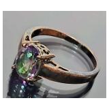 Sterling Silver & Mystic Topaz Ring