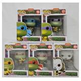 (5) Funko Pop Teenage Munant Ninja Turtles Figures