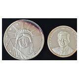 (2) .999 Silver Commemorative Coins (39.9 grams)
