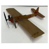 Vintage Balsa Wood Line Control Model Airplane