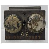 Antique Oak Finger Joint Telephone Ringer Box