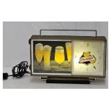 1950s-60s Falstaff Beer Lighted Clock Sign