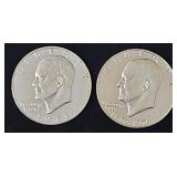 1973 & 1976 Proof Ike 40% Silver Dollars