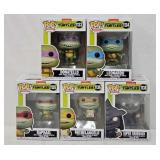(5) Funko Pop Teenage Munant Ninja Turtles Figures