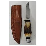 Germany Stag Handle Boot Knife w/Sheath