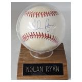 Nolan Ryan Autographed Baseball w/Stand