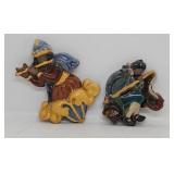 (2) Mercer Moravian Tile Works Figural Tiles