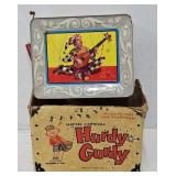 Mattel Tin Litho Hurdy Gurdy Music Box