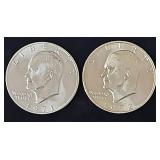 1971 UNC & 1972 Proof Ike 40% Silver Dollars
