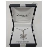 Sterling Snow Flake Necklace By Diamon Art