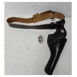 Police Badge, Leather Police Holster & Belt