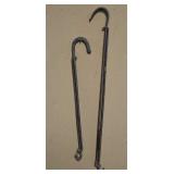 (2) Antique Wrought Iron Fireplace Trammels