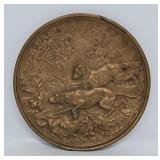 Antique W.H. Jackson 7" Dia. Cast Bronze Plaque