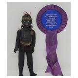 c1900 7" Composition Black Doll w/Award Ribbon