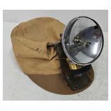 Coal Miners Hat w/"Butterfly" Brass Carbide Lamp