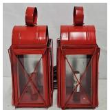 Pair of Electric Red Lanterns