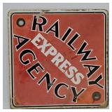 8"x8" Porcelain Railway Express Agency Sign