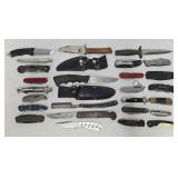 (26) Asst Fixed Blade & Folding Knives