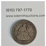 1875 Carson City US Seated Liberty Twenty Cent